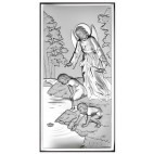 Pamiątka dla dziecka na Chrzest, Komunie - Obrazek srebrny