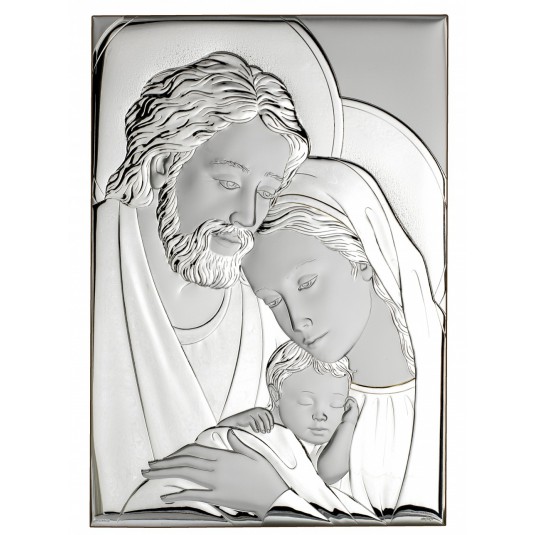 Obrazek srebrny Święta Rodzina 15*21 cm